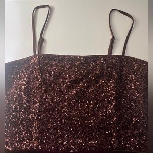 Express sequin cropped top size S